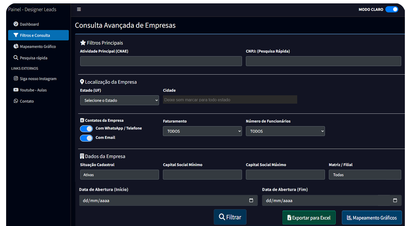Dashboard de Exemplo
